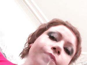 Gagging And Eye Watering Blowjob From A Cute Slut