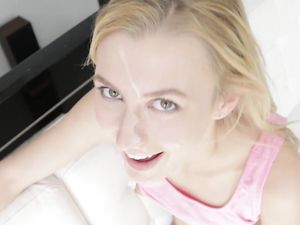 Man Fucks Blondy Girl Inside Pussy By Big Cock Till Balls Deep